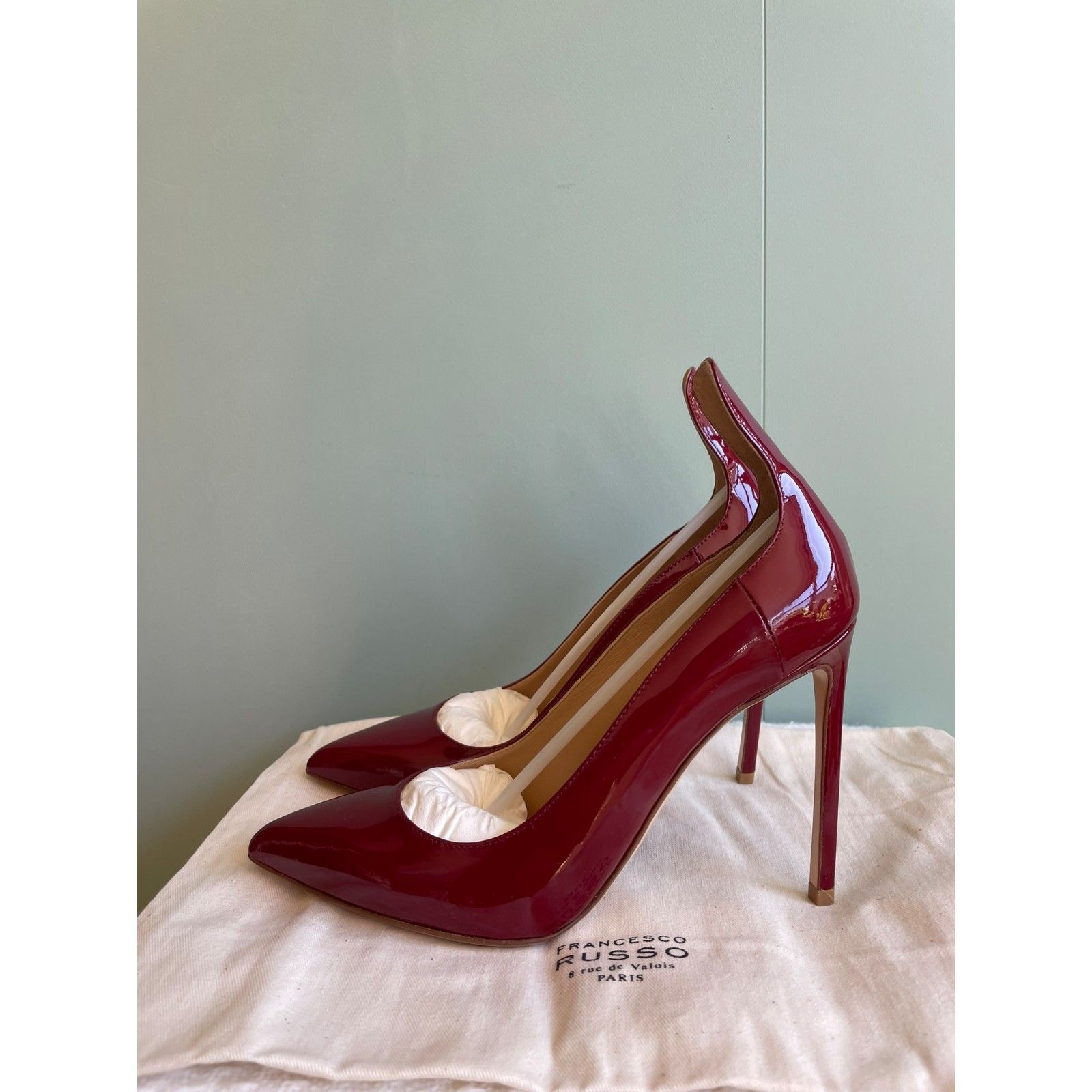 Nwob Francesco Russo R1p057 Vernice Amaranto (Red Patent Leather) Pump Sz 37.5 — image 3 of 8